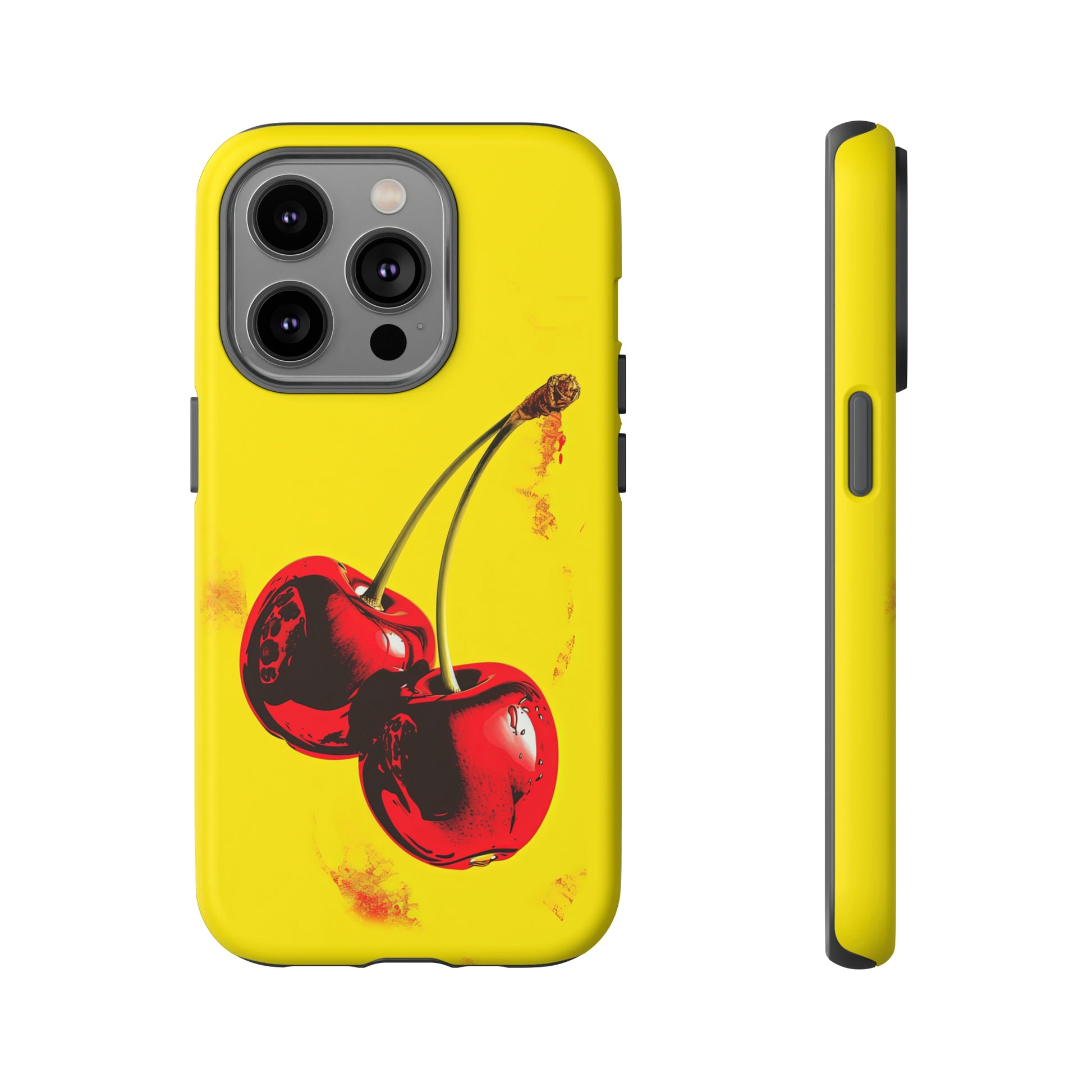 Front View of Pop Art Cherry Tough iPhone Case