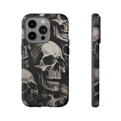 Front View of Pile of Skulls Tough iPhone Case