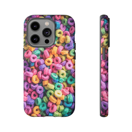 Front View of Colorful Cereal Tough iPhone Case