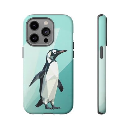 Front View of Geometric Penguin Tough iPhone Case