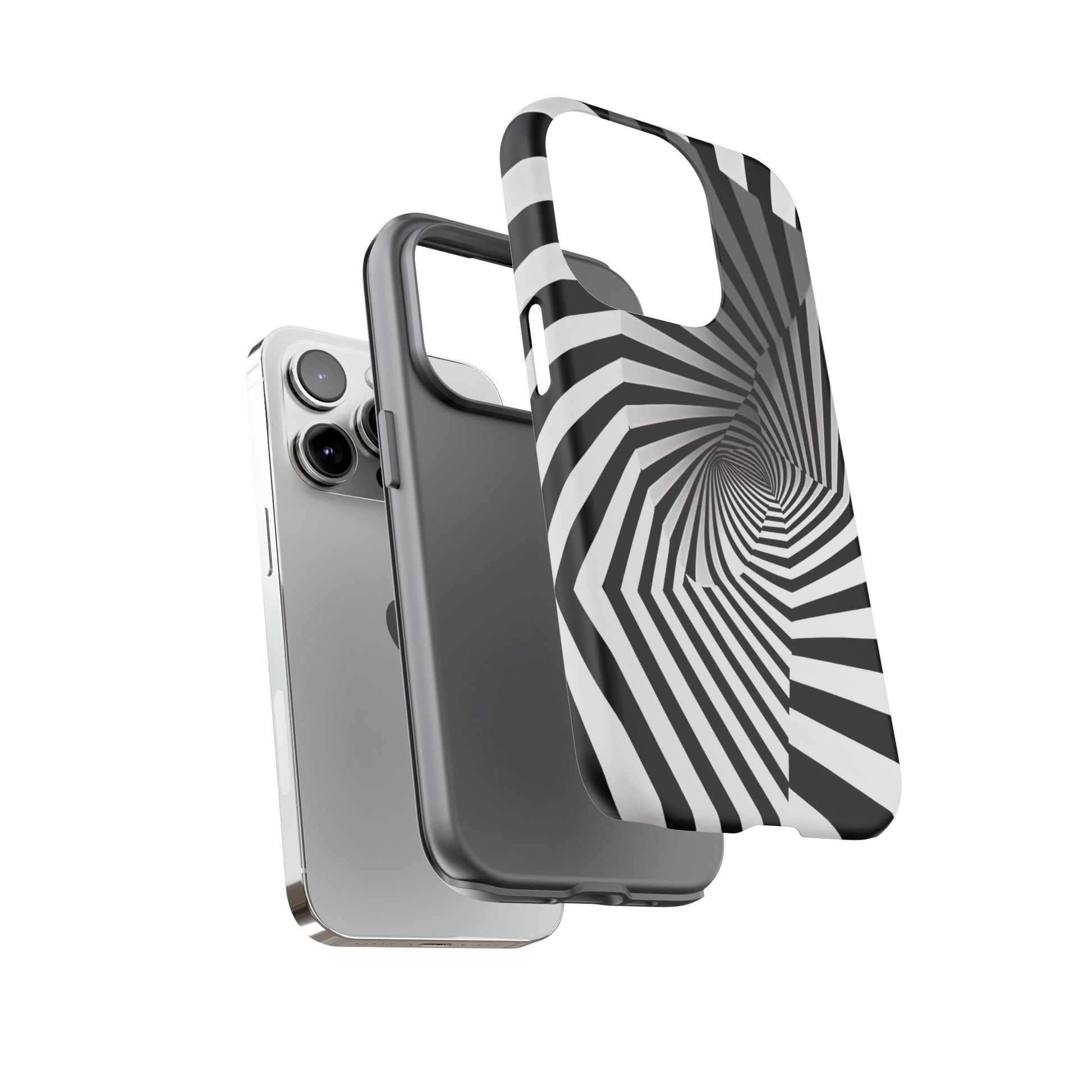 Dual Layer View of Op Art Illusion Tough iPhone Case