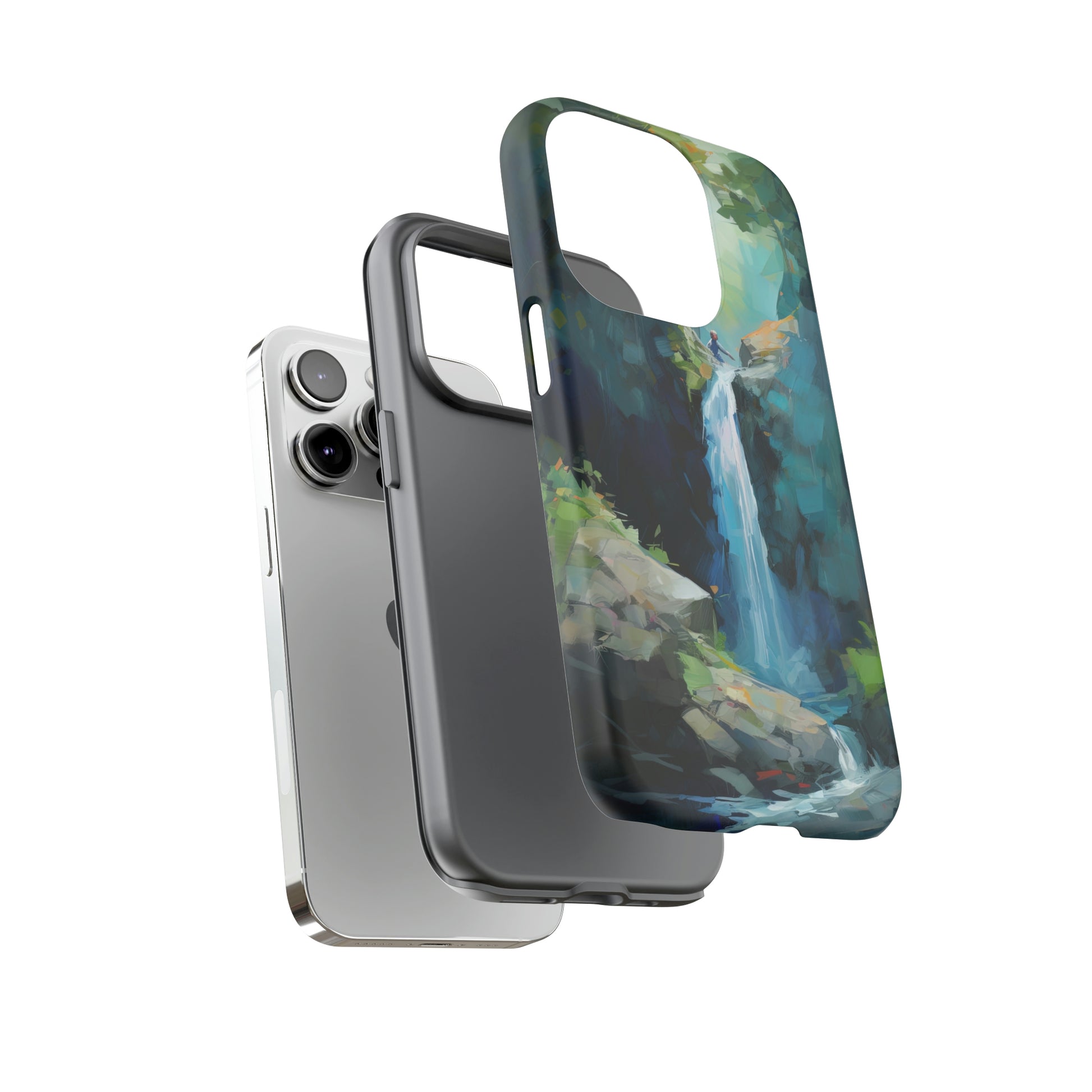 Dual Layer View of Waterfall Tough iPhone Case