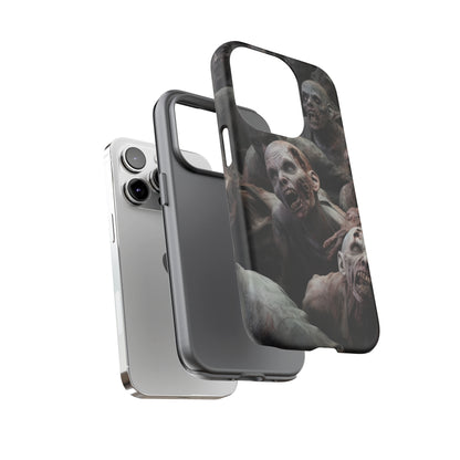 Dual Layer View of Horde of Zombies Tough iPhone Case