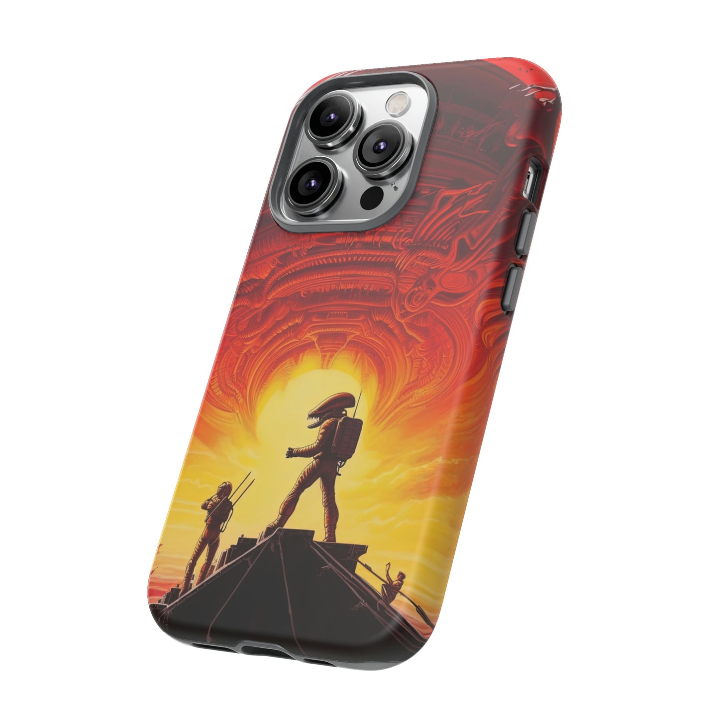 Side View of Space Monster Tough iPhone Case