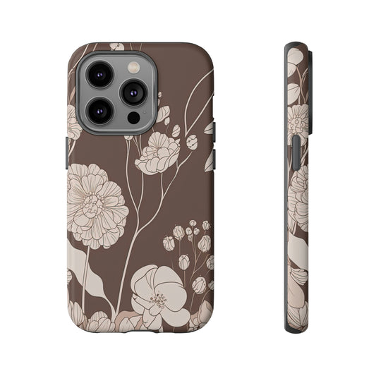 Front View of Boho Garden Tough iPhone Case