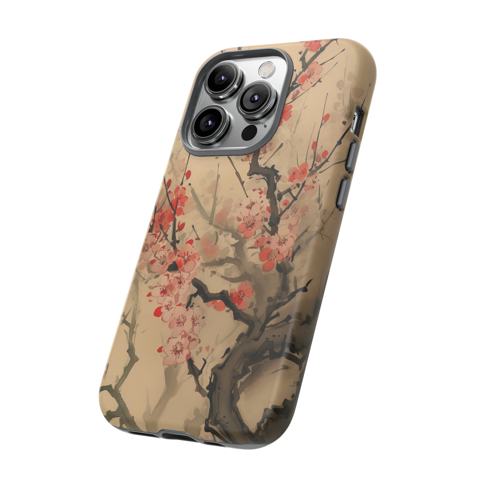 Side View of Cherry Blossom Tough iPhone Case