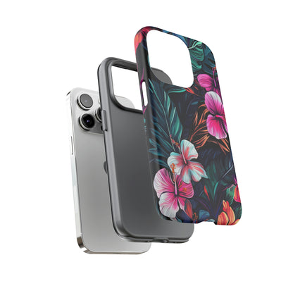 Dual Layer View of Hawaiian Flower Tough iPhone Case