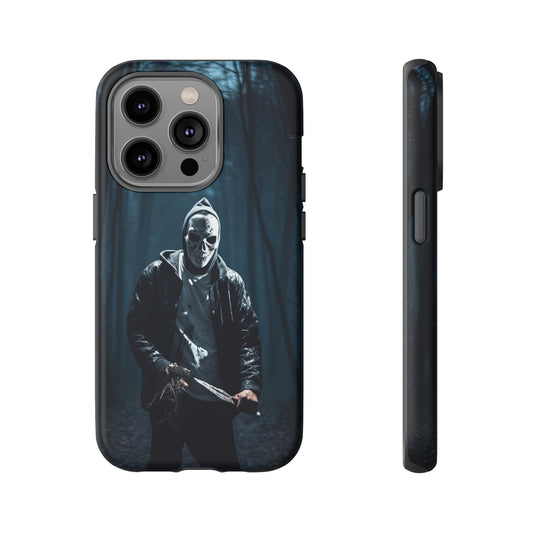 Front View of Slasher in Forest Tough iPhone Case