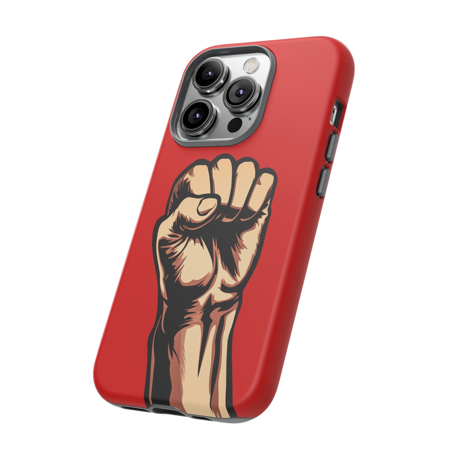 Side View of Fist of Protest Tough iPhone Case