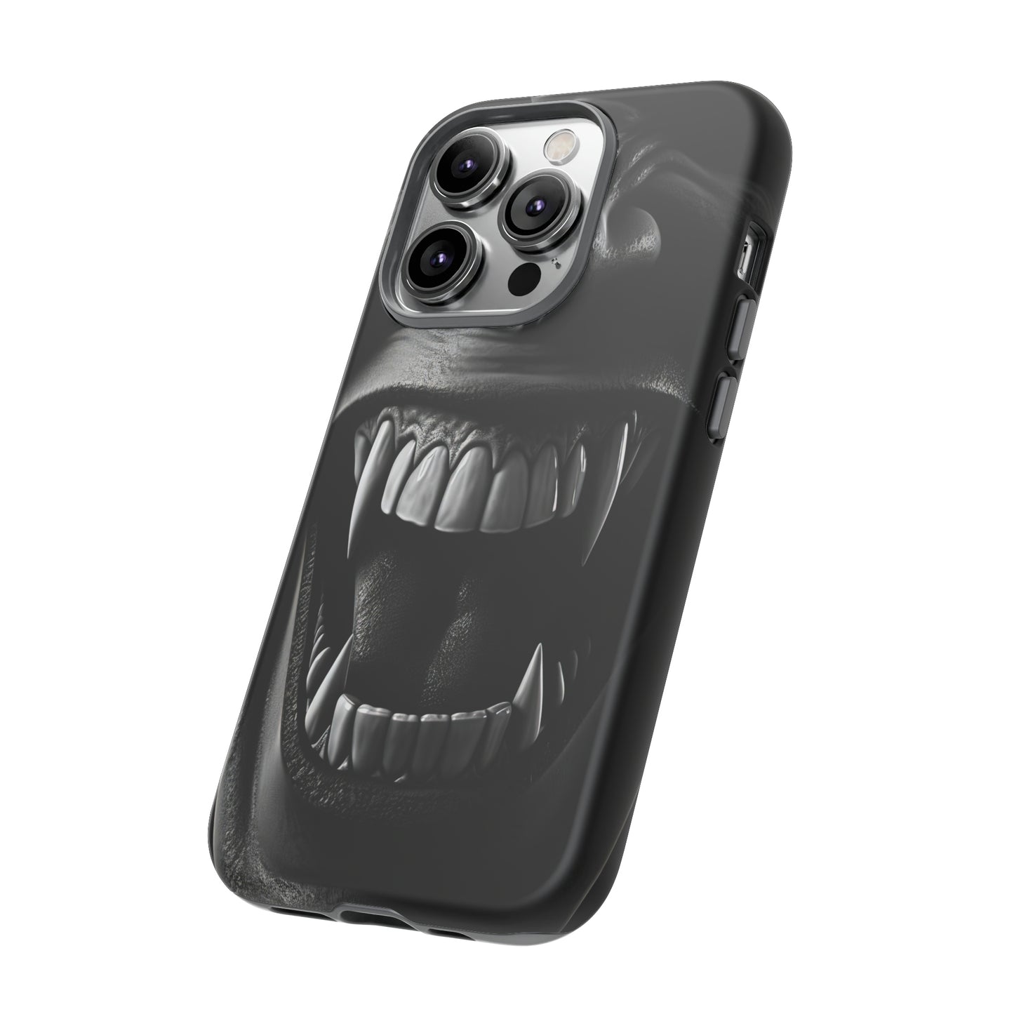 Side View of Vampire Fangs Tough iPhone Case