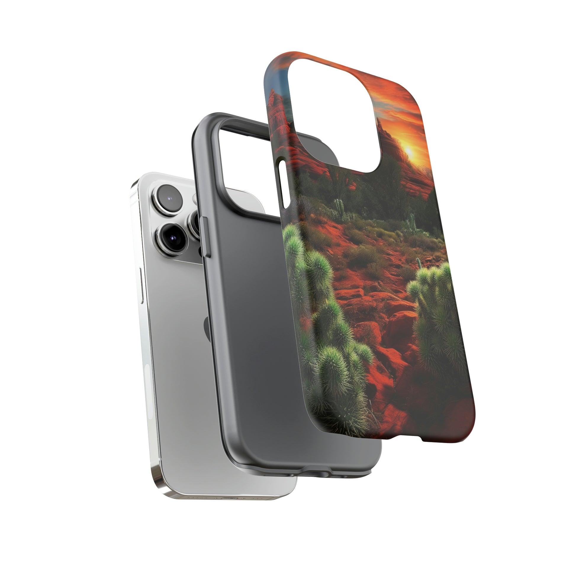 Dual Layer View of Desert Sun Tough iPhone Case