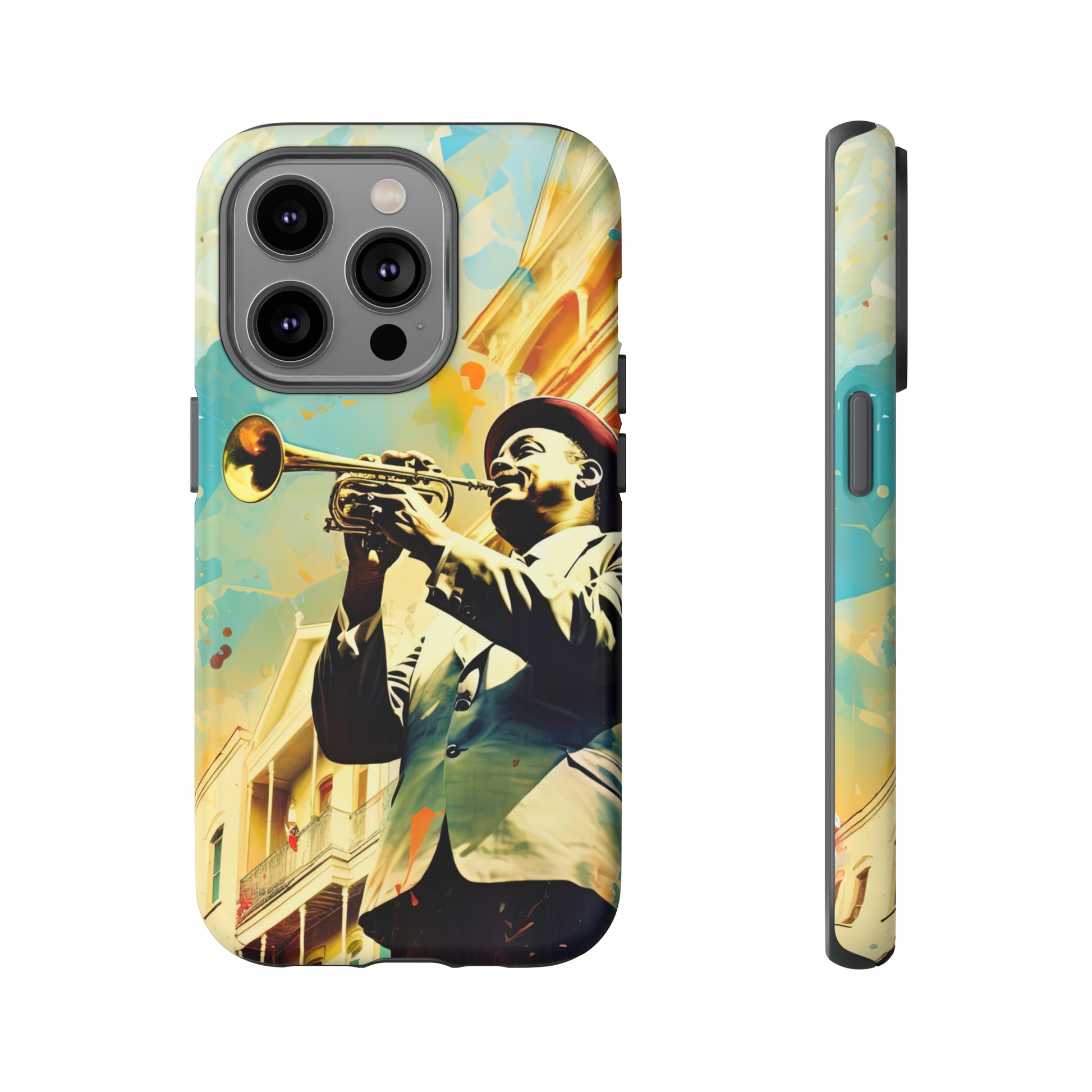 Front View of Jazz Trumpet Tough iPhone Case