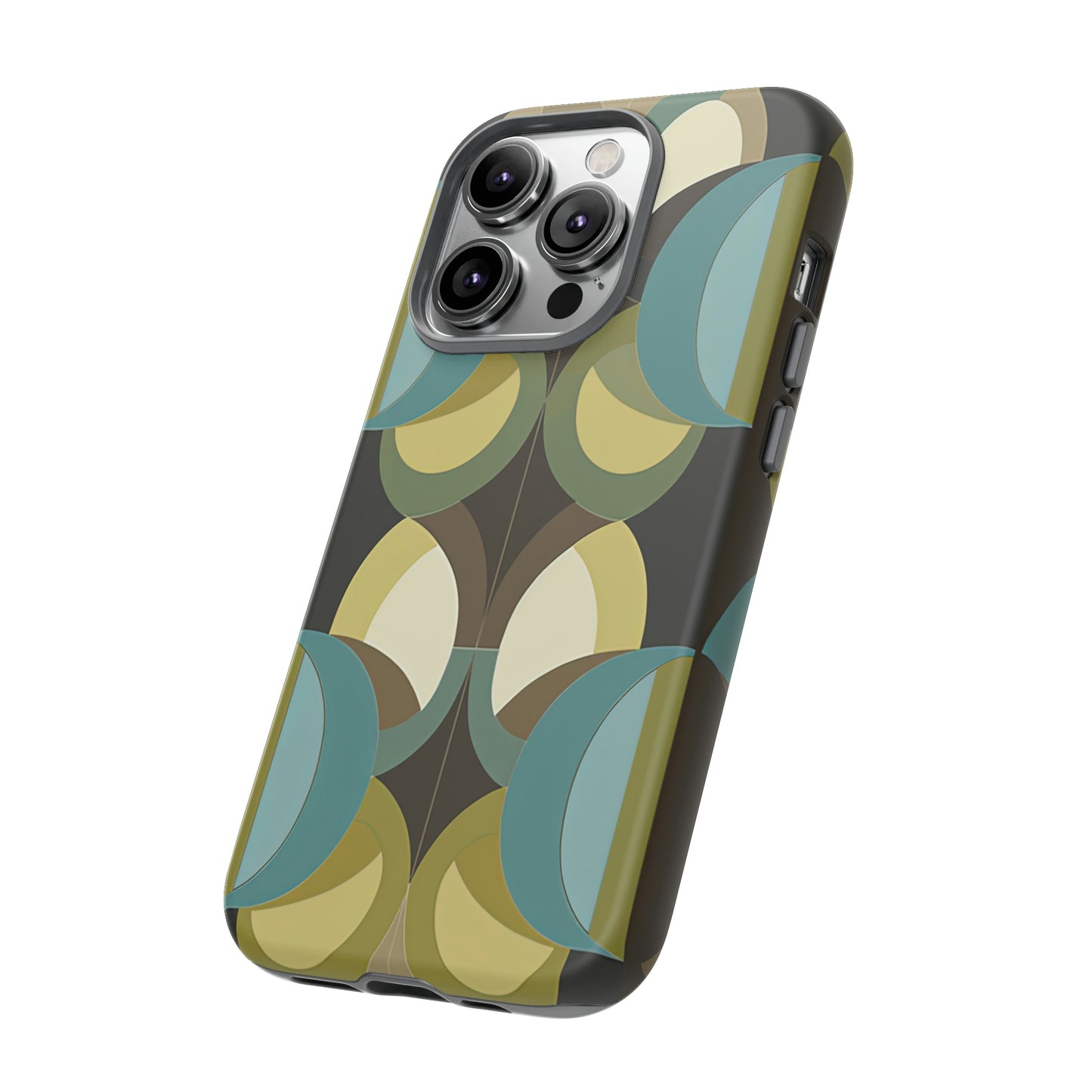 Side View of Mid-Century Pattern Tough iPhone Case