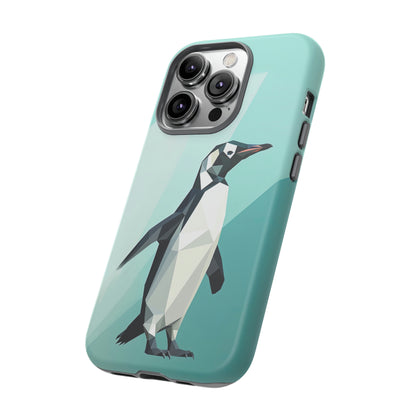 Side view of Geometric Penguin Tough iPhone Case