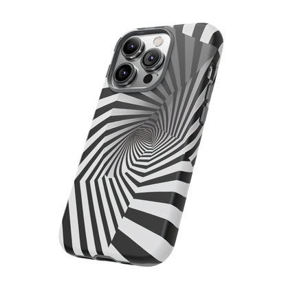 Side View of Op Art Illusion Tough iPhone Case