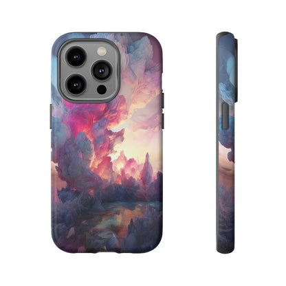 Front View of Color Clouds Tough iPhone Case