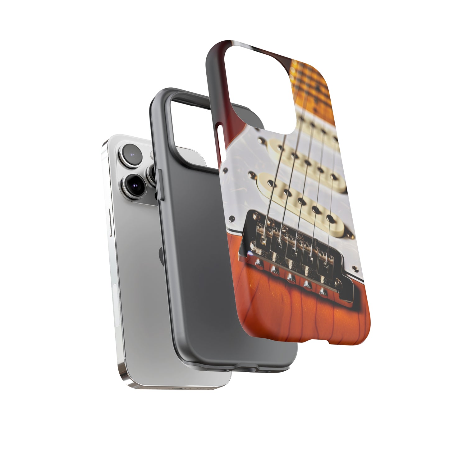 Dual Layer View of Electric Guitar Tough iPhone Case