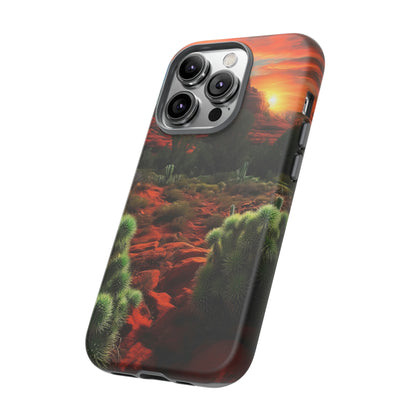 Side View of Desert Sun Tough iPhone Case