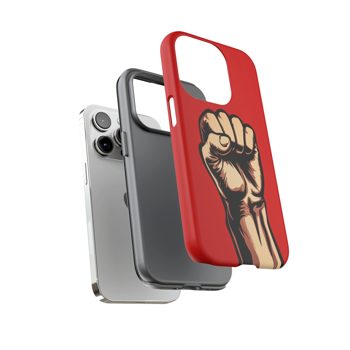 Dual Layer View of Fist of Protest Tough iPhone Case