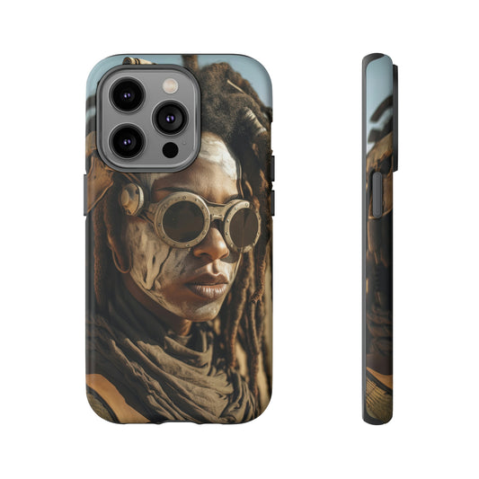 Front View of Post-Apocalypse Woman Tough iPhone Case