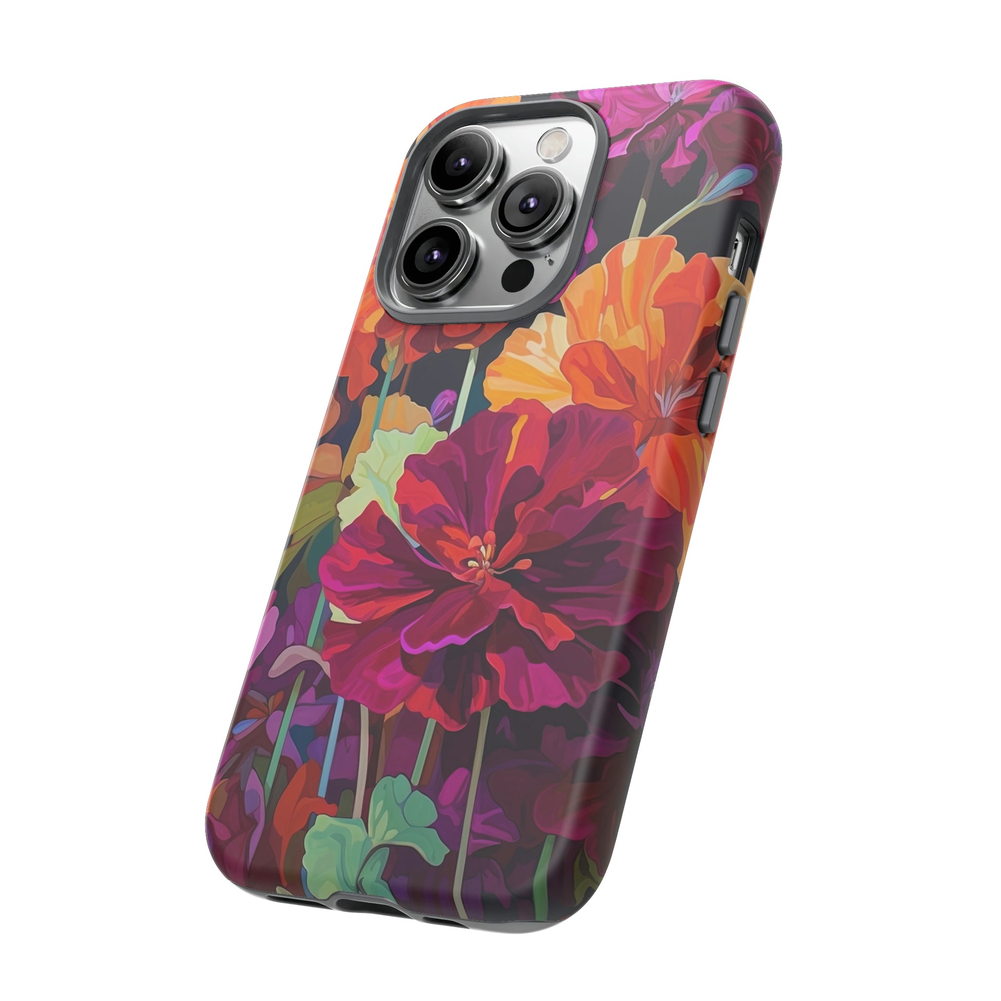 Side View of Colorful Wildflowers Tough iPhone Case