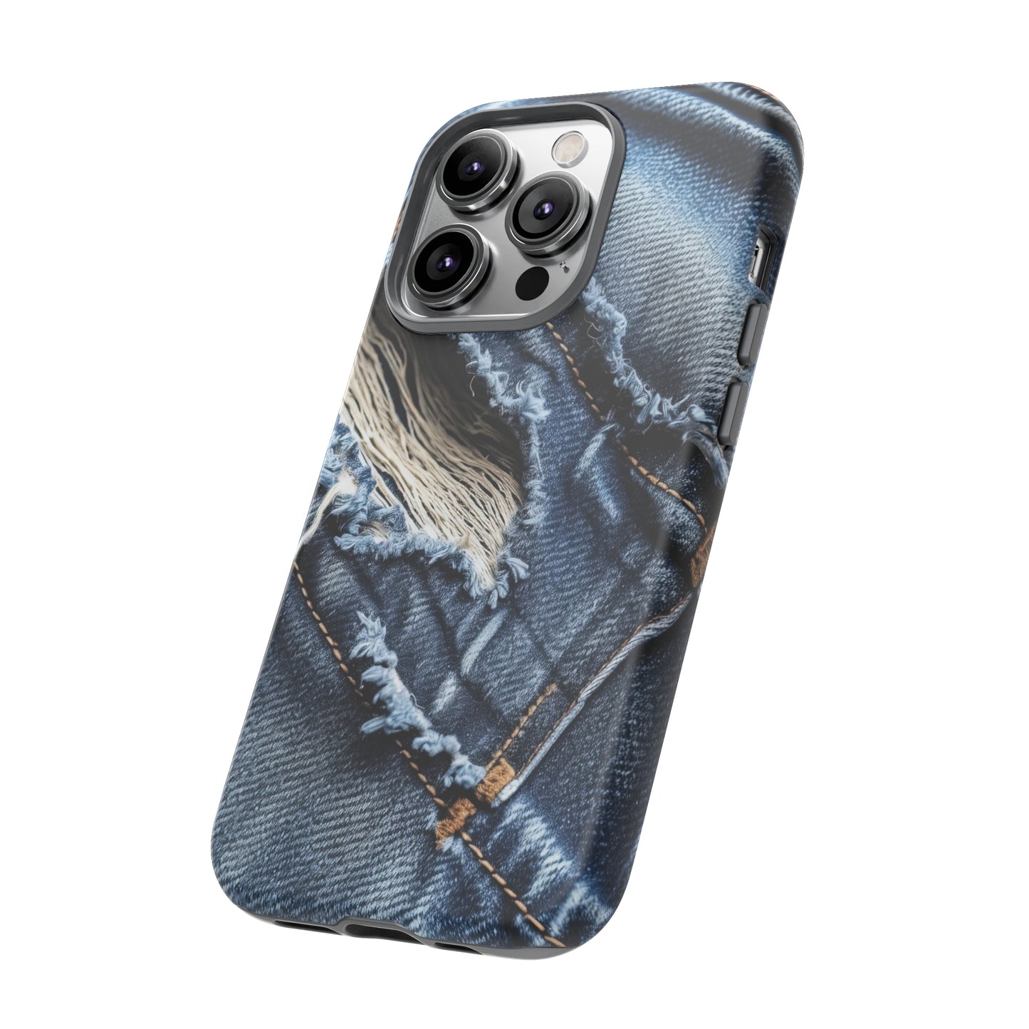 Side View of Worn Jeans Tough iPhone Case