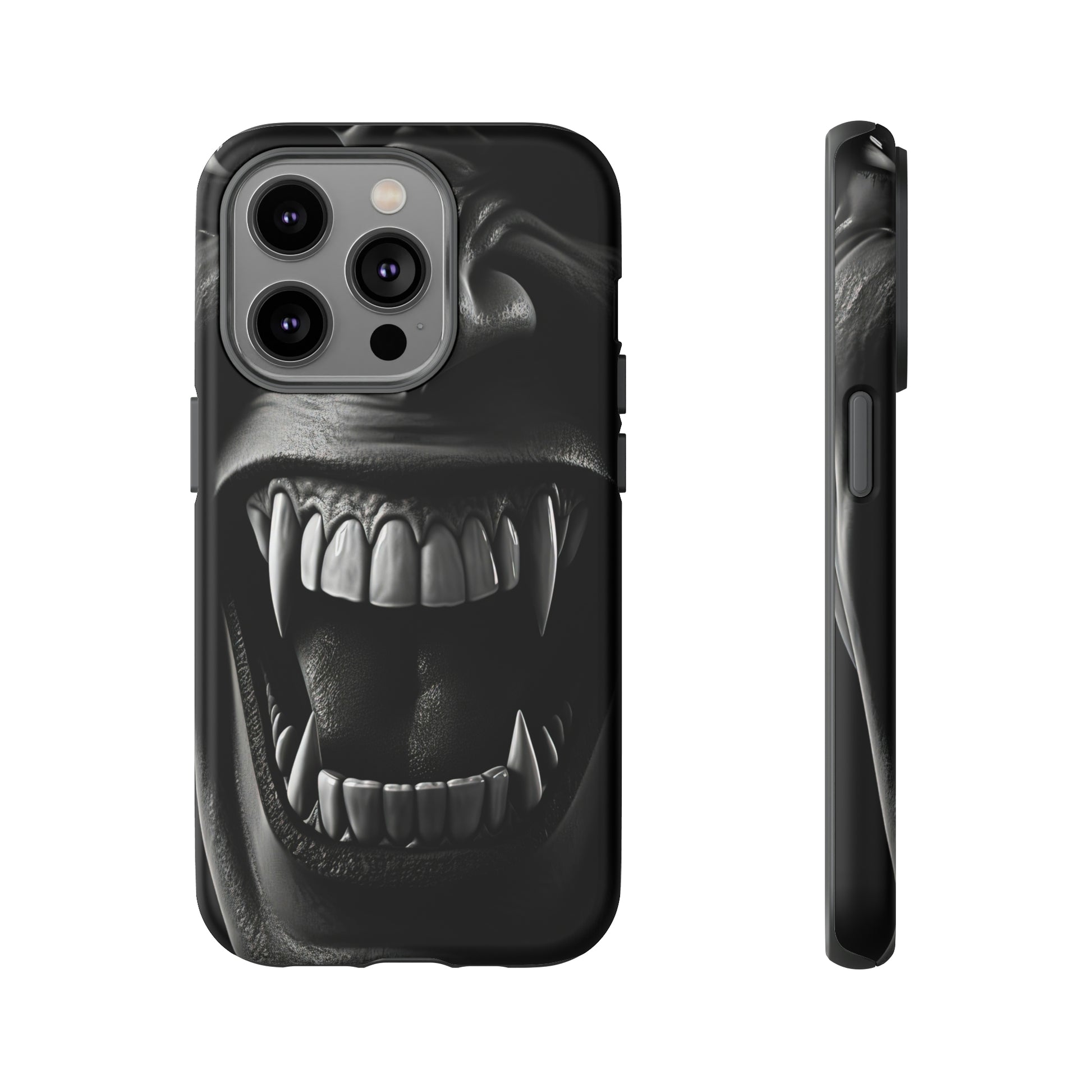 Front View of Vampire Fangs Tough iPhone Case