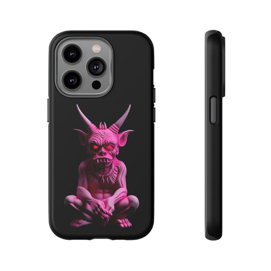 Front View of Pink Devil Tough iPhone Case