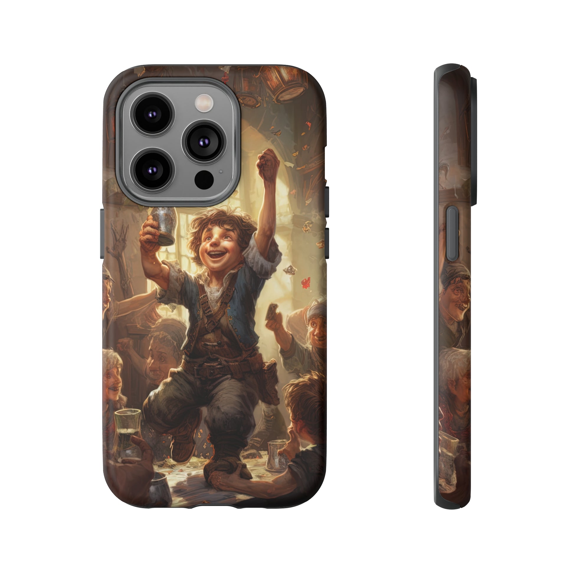 Front View of Halfling Dancing Tough iPhone Case