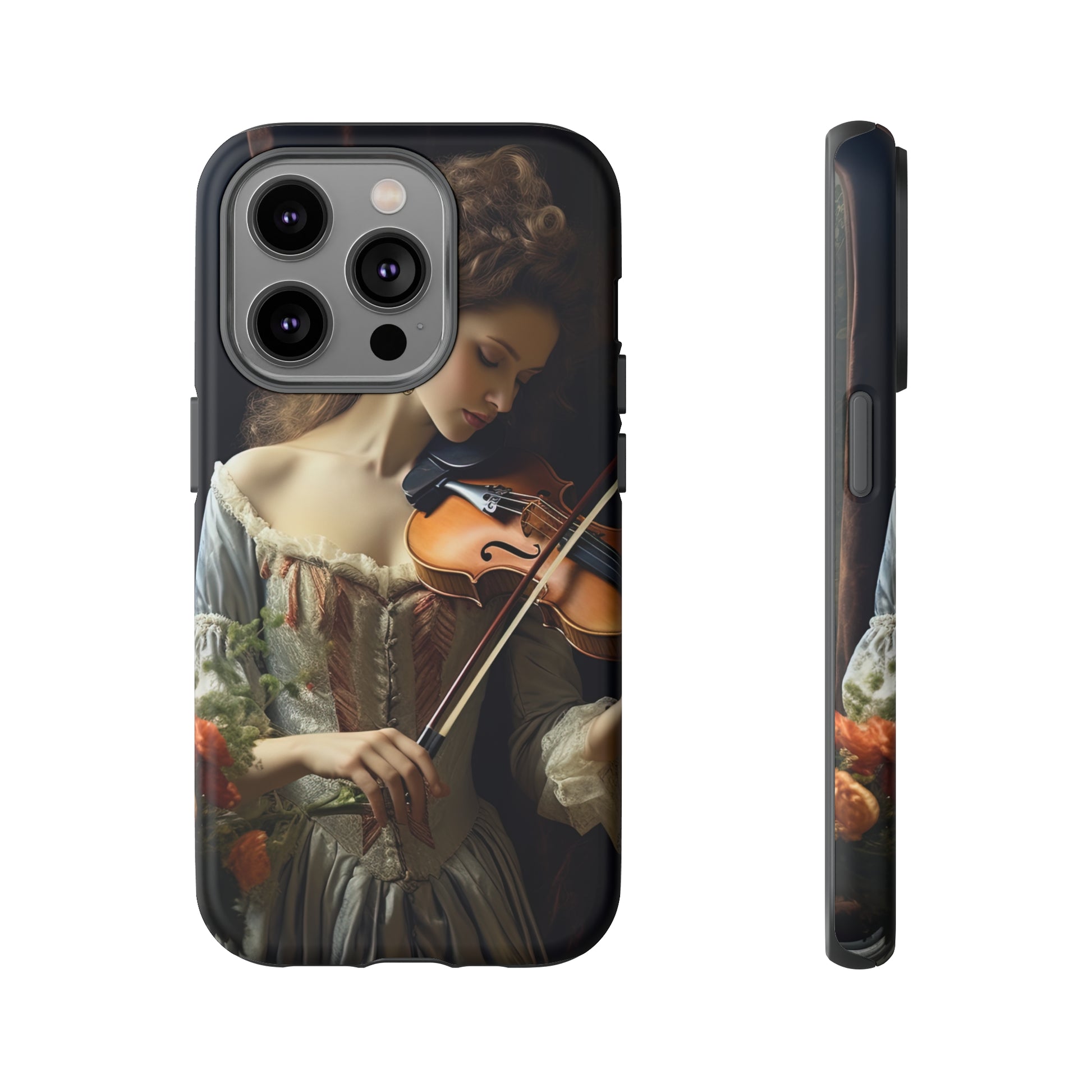 Front View of Female Violinist Tough iPhone Case