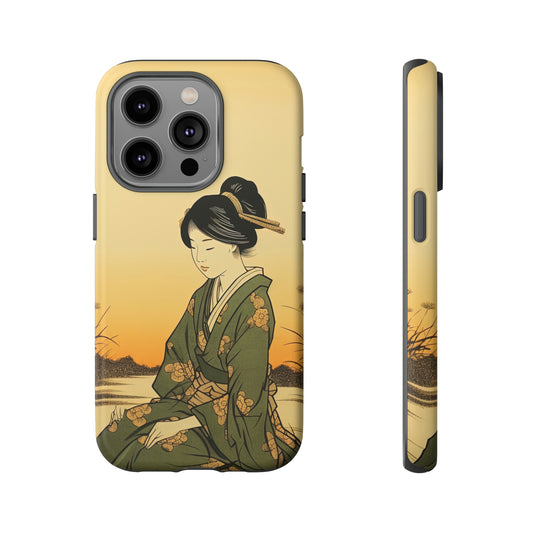 Front View of Geisha in Field Tough iPhone Case