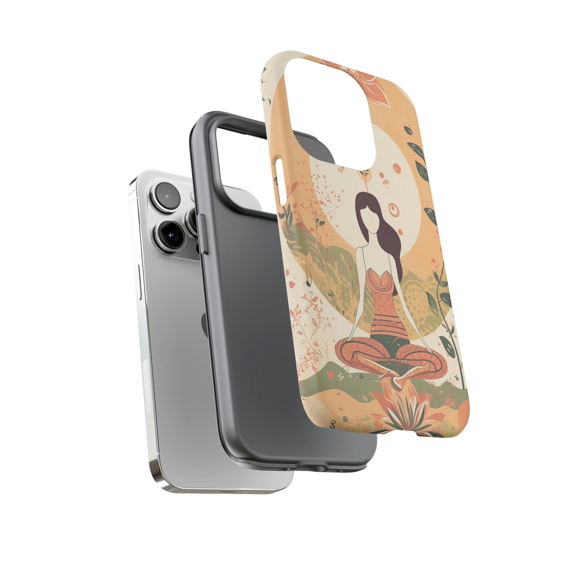 Dual Layer View of Boho Yoga Tough iPhone Case