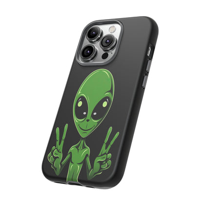 Side View of Peaceful Alien Tough iPhone Case