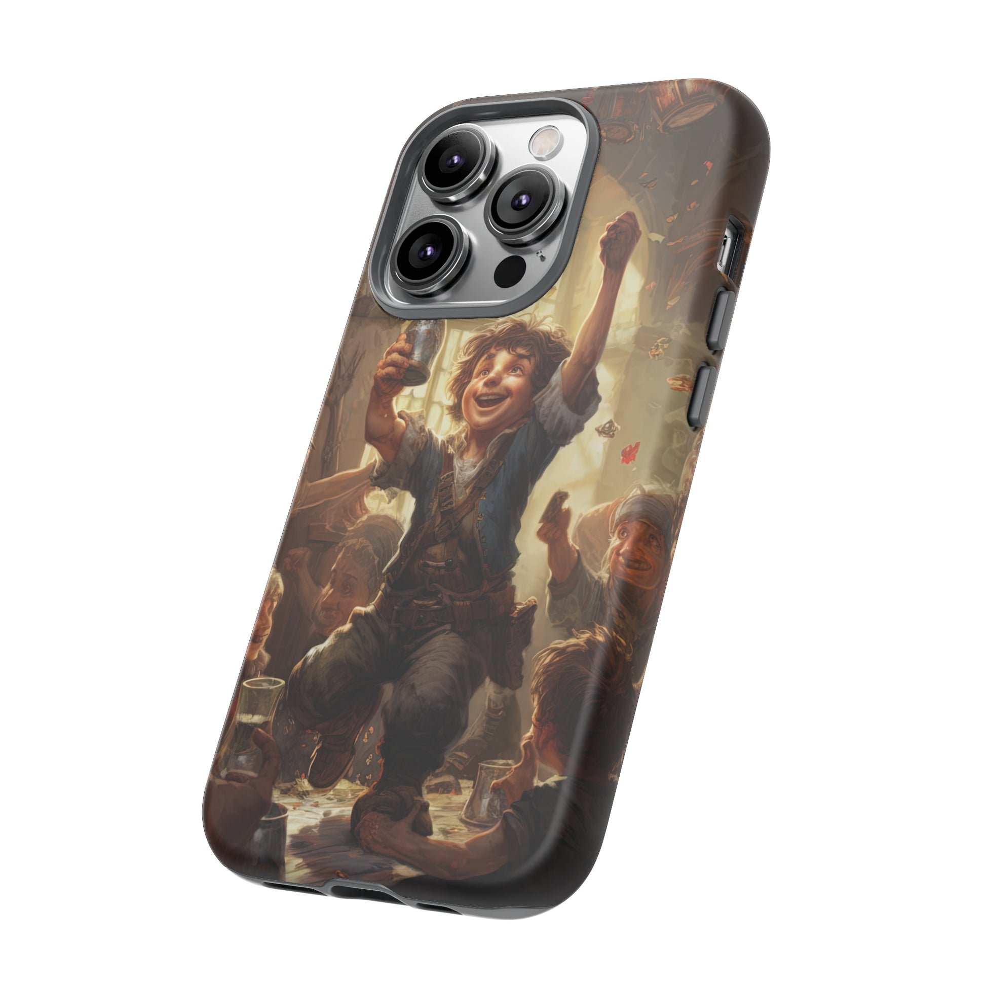 Side View of Halfling Dancing Tough iPhone Case