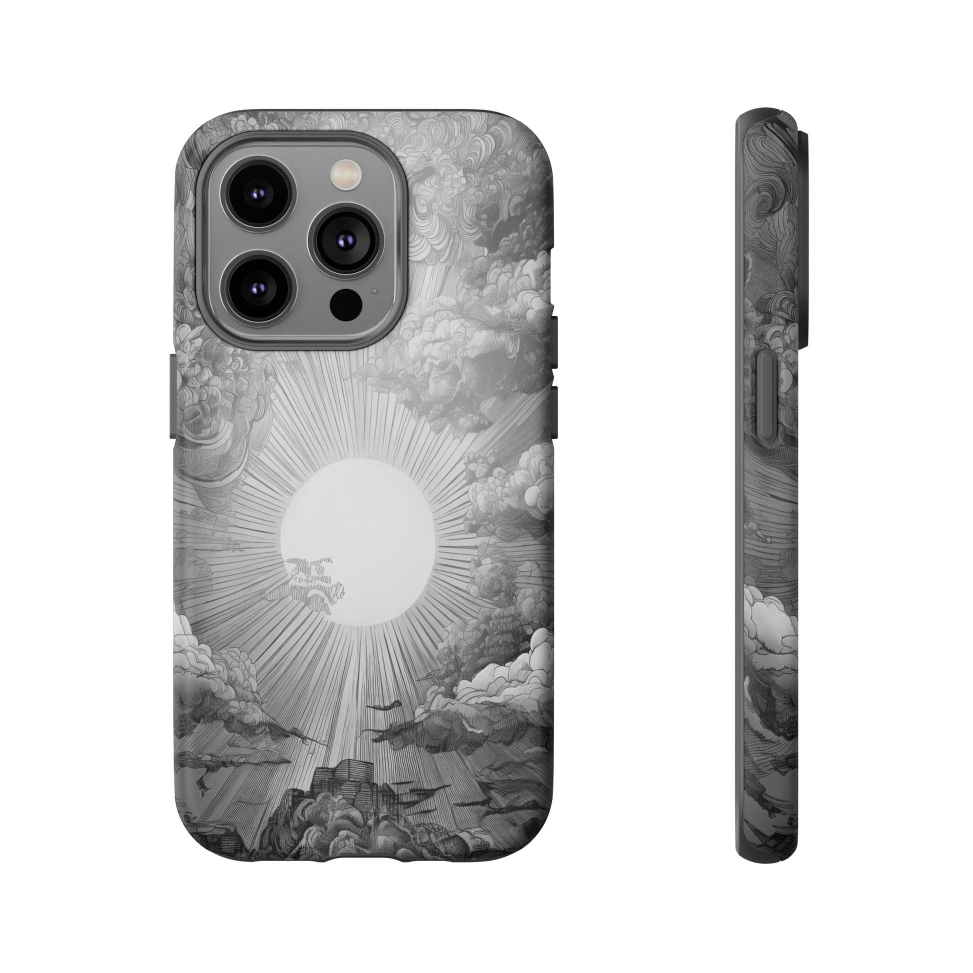 Front View of Bright Sun Tough iPhone Case