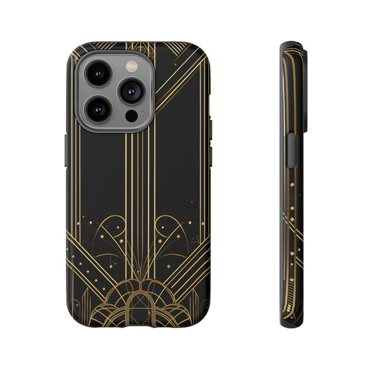 Front View of Art Deco Design Tough iPhone Case