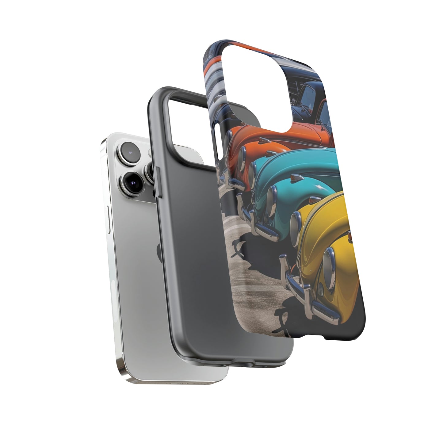 Dual Layer View of VW Bugs Tough iPhone Case