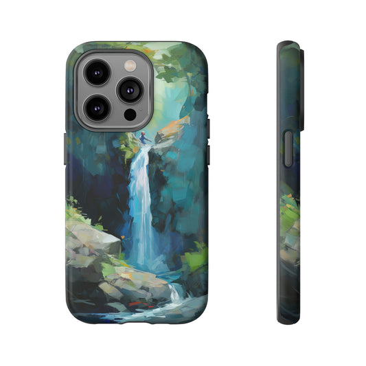 Front View Waterfall Tough iPhone Case