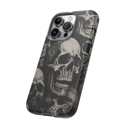 Side View of Pile of Skulls Tough iPhone Case